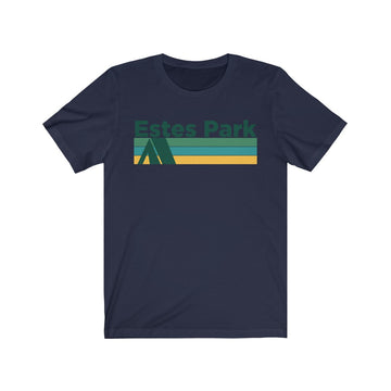 Buy navy Estes Park, Colorado T-Shirt - Retro Camping Adult Unisex Estes Park T Shirt