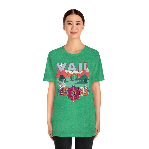 Vail Shirt, Colorado Retro T-Shirt, Hippie Style Colorado tee, Vail Mountain Shirt