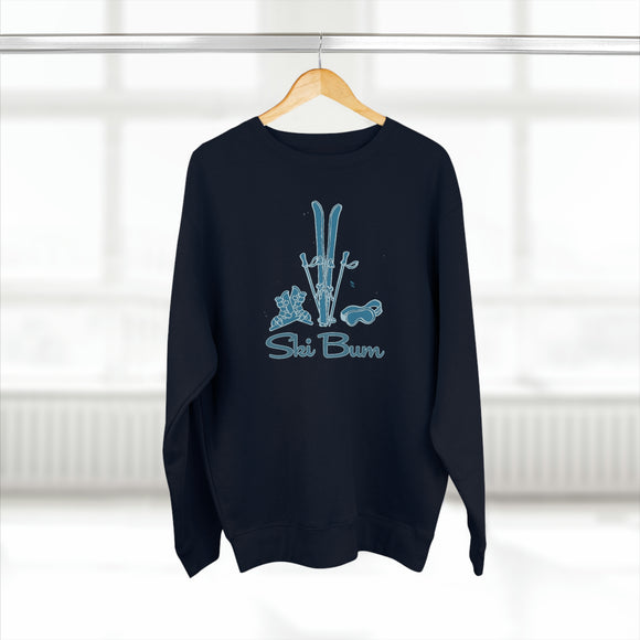 Premium Ski Bum Crewneck Sweatshirt - Retro Unisex Sweatshirt