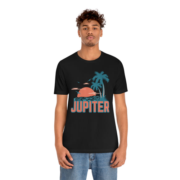 Jupiter, Florida T-Shirt - Retro Palm Tree & Beach Unisex Jupiter Shirt
