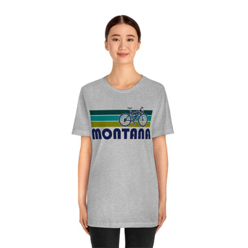 Montana T-Shirt - Retro Mountain Bike Adult Unisex Montana T Shirt - 0