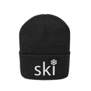 Ski Knit Beanie - Adult Embroidered Snowflake Ski Knit Hat-10