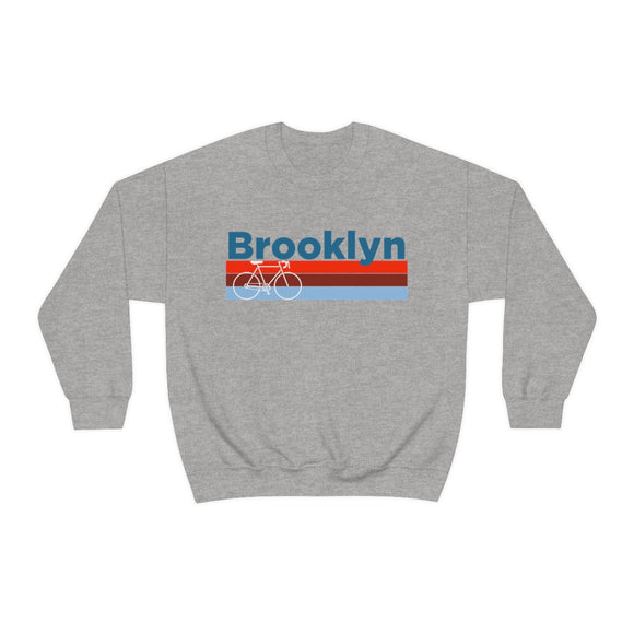 Brooklyn, New York Sweatshirt Retro Bike - Unisex Adult Crewneck Brooklyn Sweatshirt