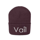 Vail, Colorado Knit Beanie - Adult Embroidered Snowflake Vail Knit Hat-2