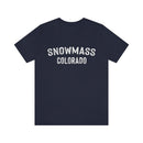 Snowmass, Colorado Shirt - Paint Text Unisex Snowmass T-Shirt-22