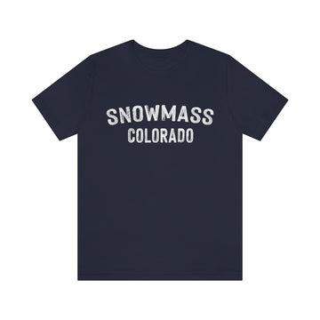 Buy navy Snowmass, Colorado Shirt - Paint Text Unisex Snowmass T-Shirt