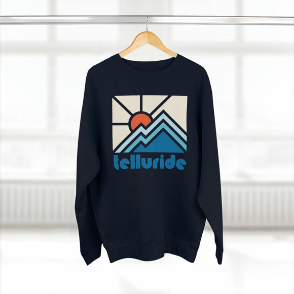 Premium Telluride, Colorado Crewneck Sweatshirt - Retro Unisex Sweatshirt