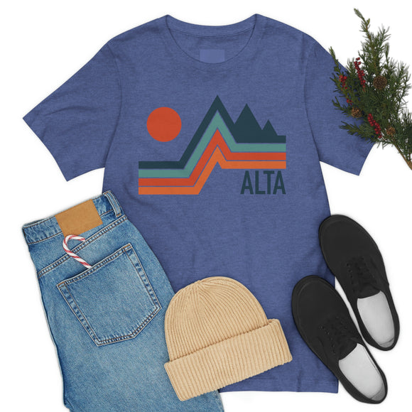 Alta, Utah T-Shirt - Retro Mountain Unisex Alta Shirt