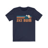 Ski Bum T-Shirt - Retro Mountain Adult Unisex Ski Bum T Shirt