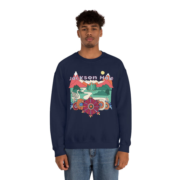 Jackson Hole, Wyoming Sweatshirt - Boho Unisex Sweatshirt