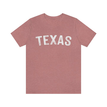 Buy heather-mauve Texas T-Shirt - Paint Text Unisex Texas Shirt