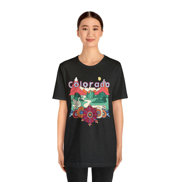 Colorado Shirt, Colorado Retro T-Shirt, Hippie Style Colorado tee, Colorado Mountain Shirt