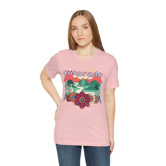 Colorado Shirt, Colorado Retro T-Shirt, Hippie Style Colorado tee, Colorado Mountain Shirt