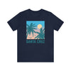 Santa Cruz, California T-Shirt - Retro Palm Tree & Beach Unisex Santa Cruz Shirt