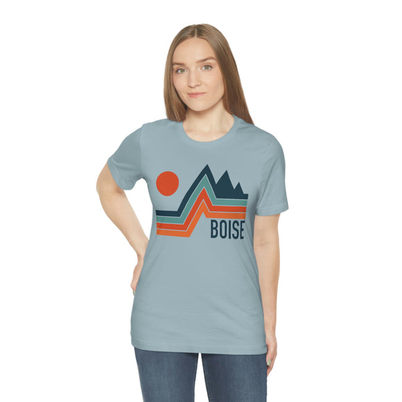 Boise, Idaho T-Shirt - Retro Mountain Unisex Boise Shirt