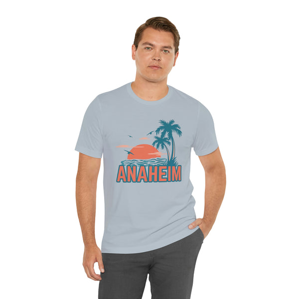 Anaheim, California T-Shirt - Retro Palm Tree & Beach Unisex Anaheim Shirt