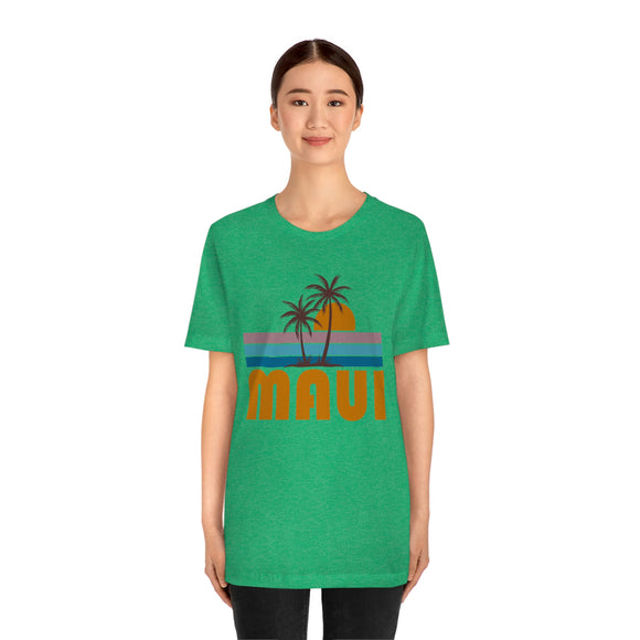 Maui, Hawaii T-Shirt - Retro Palm Tree Unisex Maui Shirt