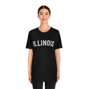 Illinois T-Shirt - Paint Text Unisex Illinois Shirt-8
