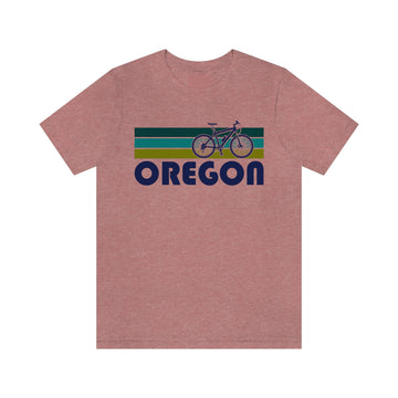 Buy heather-mauve Oregon T-Shirt - Retro Mountain Bike Adult Unisex Oregon T Shirt