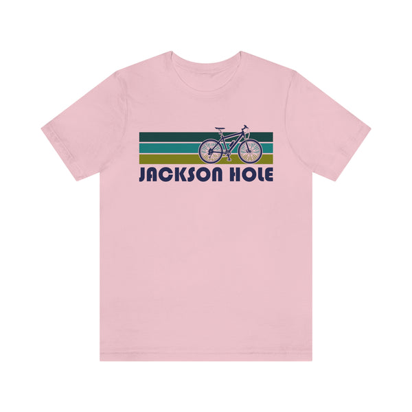 Jackson Hole T-Shirt - Retro Mountain Bike Adult Unisex Jackson Hole, Wyoming T Shirt