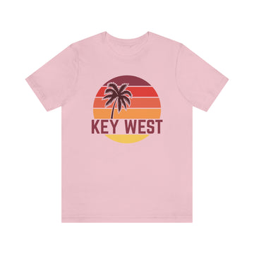 Buy pink Key West, Florida T-Shirt - Retro Palm Tree Unisex Key West Shirt