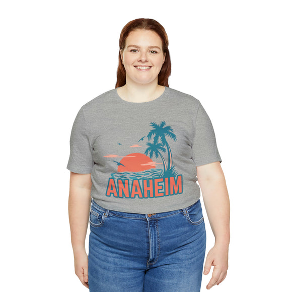 Anaheim, California T-Shirt - Retro Palm Tree & Beach Unisex Anaheim Shirt
