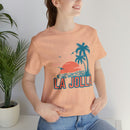 La Jolla, California T-Shirt - Retro Palm Tree & Beach Unisex La Jolla Shirt-45