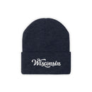 Wisconsin Beanie - Adult Hand Lettered Embroidered Wisconsin Knit Hat-13