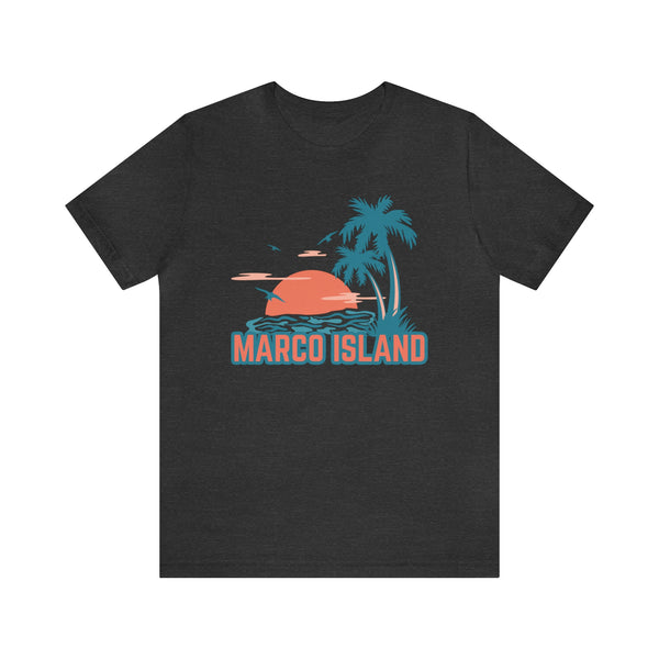 Marco Island, Florida T-Shirt - Retro Palm Tree & Beach Unisex Marco Island Shirt