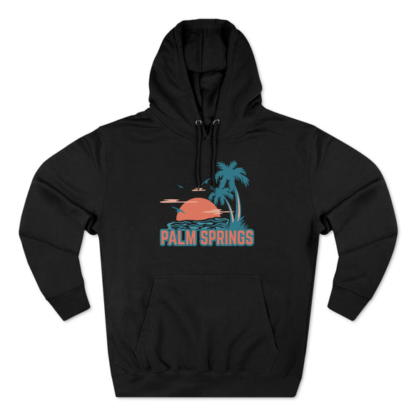 Premium Palm Springs, California Hoodie - Palm Tree Unisex Sweatshirt