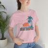 East Hampton, New York T-Shirt - Retro Palm Tree & Beach Unisex East Hampton Shirt