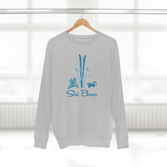 Premium Ski Bum Crewneck Sweatshirt - Retro Unisex Sweatshirt