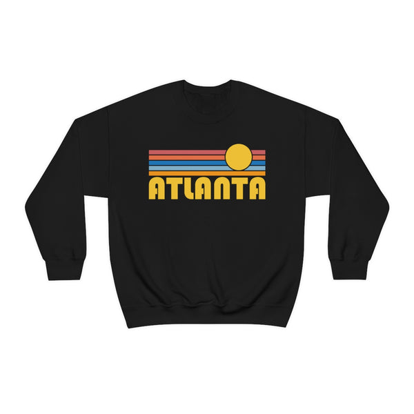 Atlanta, Georgia Crewneck Sweatshirt - Retro Sunset Unisex
