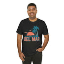 Del Mar, California T-Shirt - Retro Palm Tree & Beach Unisex Del Mar Shirt-32