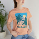 Charleston, South Carolina T-Shirt - Retro Palm Tree & Beach Unisex Charleston Shirt-45