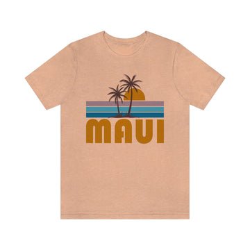 Maui, Hawaii T-Shirt - Retro Palm Tree Unisex Maui Shirt