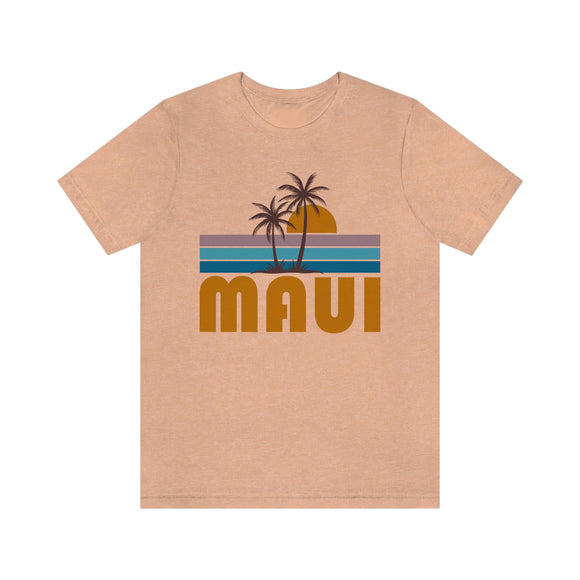 Maui, Hawaii T-Shirt - Retro Palm Tree Unisex Maui Shirt