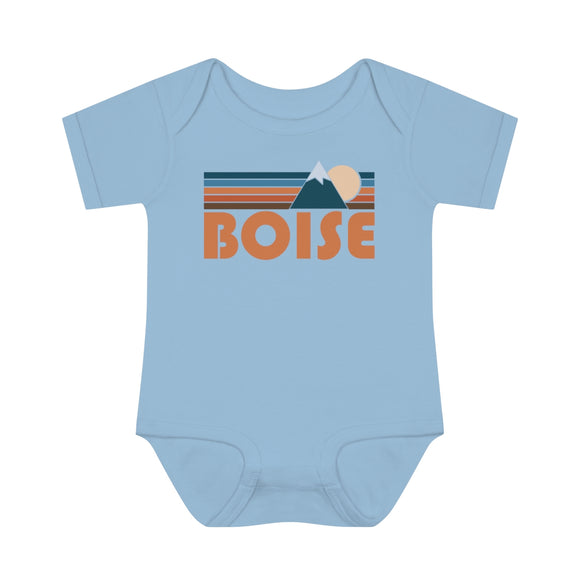 Boise Baby Bodysuit - Retro Mountain Boise, Idaho Baby Bodysuit