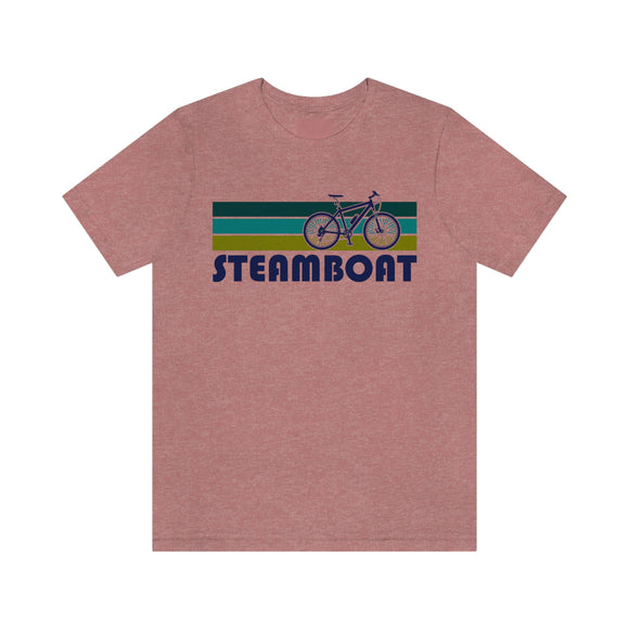 Steamboat T-Shirt - Retro Mountain Bike Adult Unisex Steamboat, Colorado T Shirt