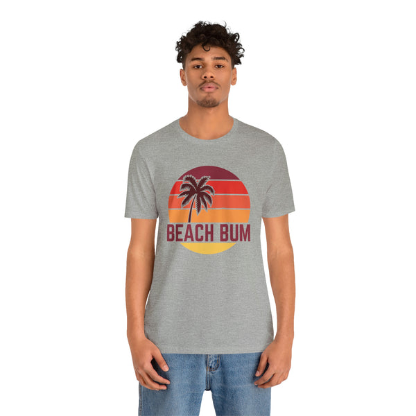Beach Bum T-Shirt - Retro Palm Tree Unisex Beach Bum Shirt