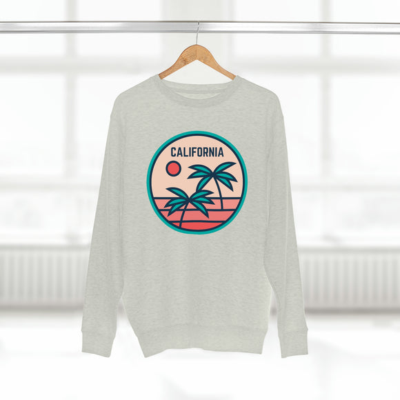 Premium California Crewneck Sweatshirt - Retro Unisex Sweatshirt