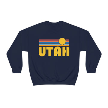Buy navy Utah Sweatshirt - Retro Sunrise Unisex