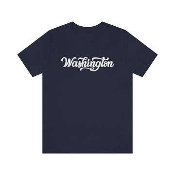 Buy navy Washington T-Shirt - Hand Lettered Unisex Washington Shirt