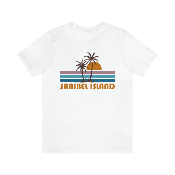 Sanibel Island, Florida T-Shirt - Retro Palm Tree Unisex Sanibel Island Shirt