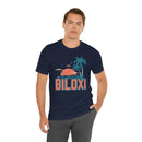 Biloxi, Mississippi T-Shirt - Retro Palm Tree & Beach Unisex Biloxi Shirt-90