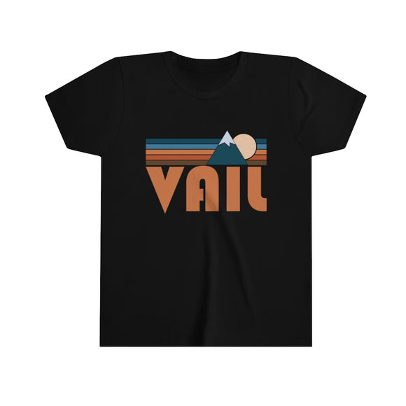 Vail Youth T-Shirt - Retro Mountain Colorado Kid's TShirt