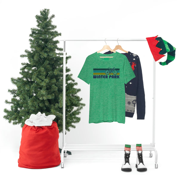 Winter Park T-Shirt - Retro Mountain Bike Adult Unisex Winter Park, Colorado T Shirt