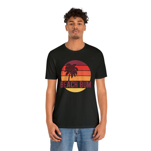 Beach Bum T-Shirt - Retro Palm Tree Unisex Beach Bum Shirt