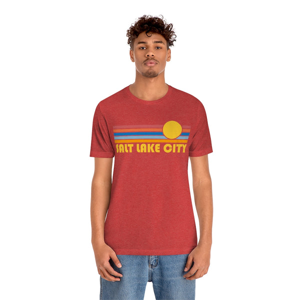 Salt Lake City, Utah T-Shirt - Retro Sun Unisex Salt Lake City T Shirt