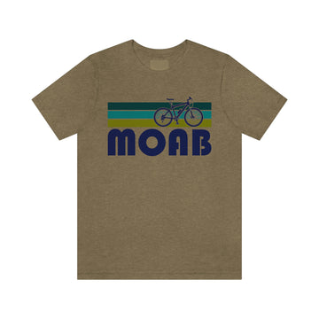 Buy heather-olive Moab T-Shirt - Retro Mountain Bike Adult Unisex Moab, Utah T Shirt